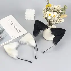 1PC Cute Plush Fox Cat Ears Gothic Headband Lolita Animal Ears Headwear Furry Artificial Cosplay Hair Accessories