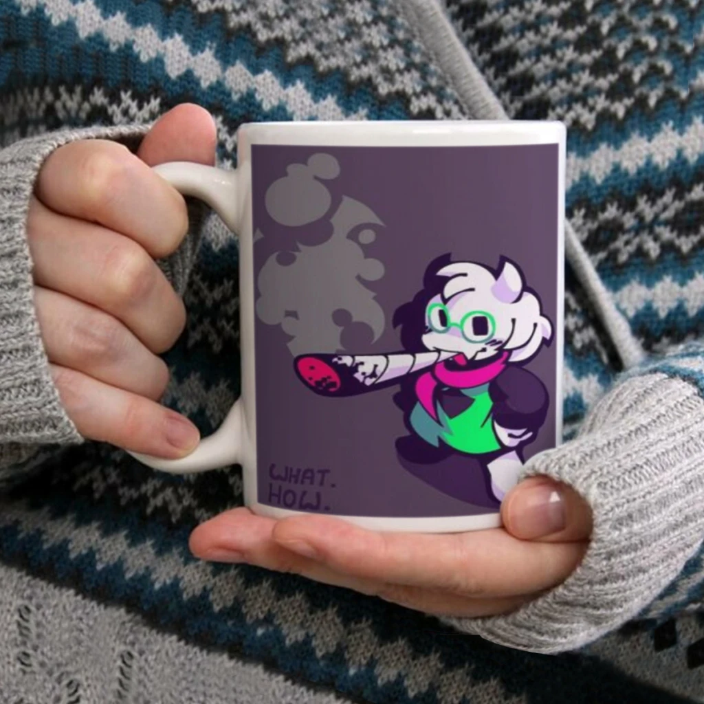 Deltarune Game Coffee Mug 11oz Fun Ceramic Coffee Tea Cocoa Cup Handle Tea Drink Cup