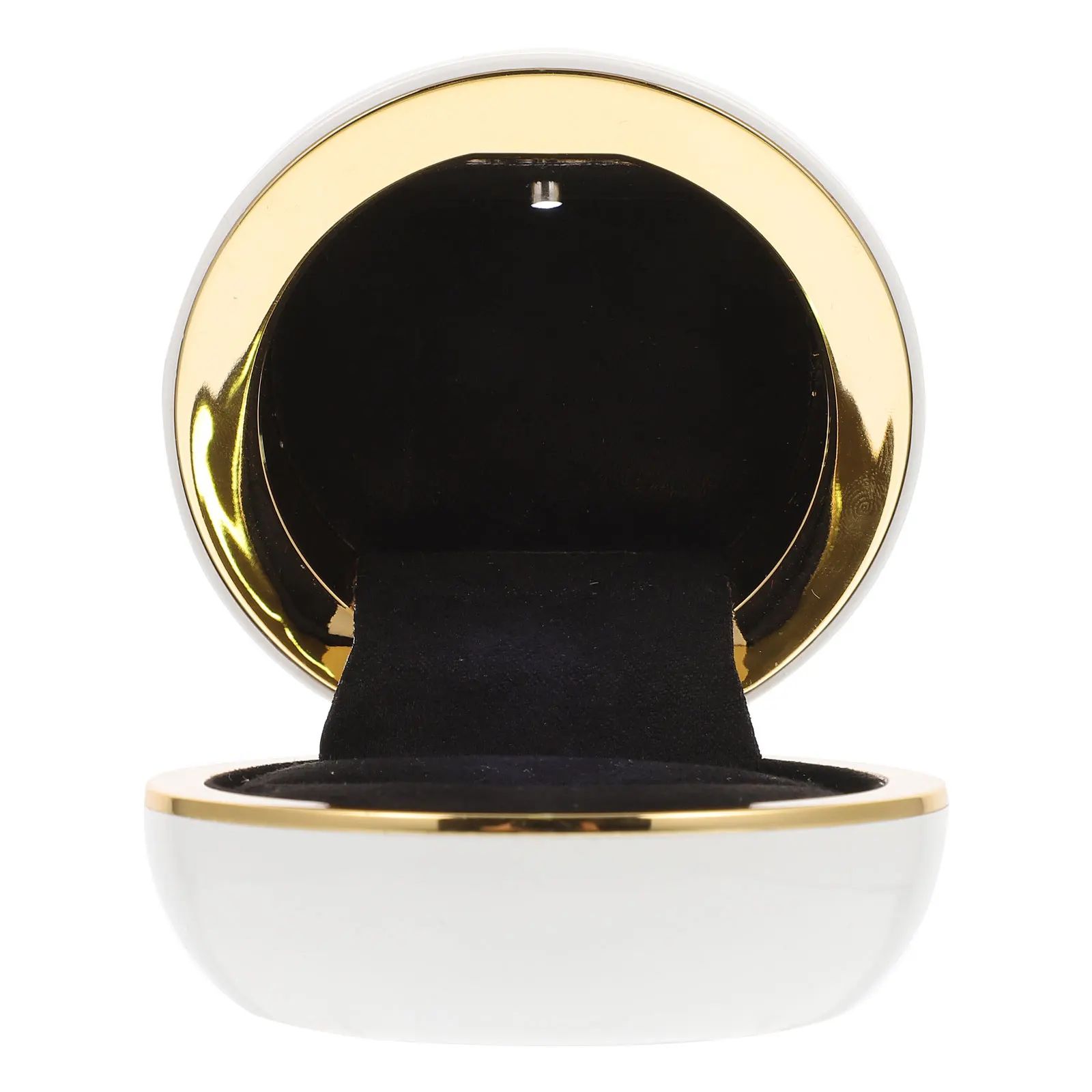 

Diamond Ring Box LED Lighting White Travel Storage Container Jewelry Case for Wedding Anniversary Proposal Unique