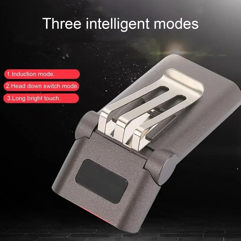 Mini farol LED com USB recarregável, aba impermeável do chapéu, aba do chapéu, Mini Clip Light