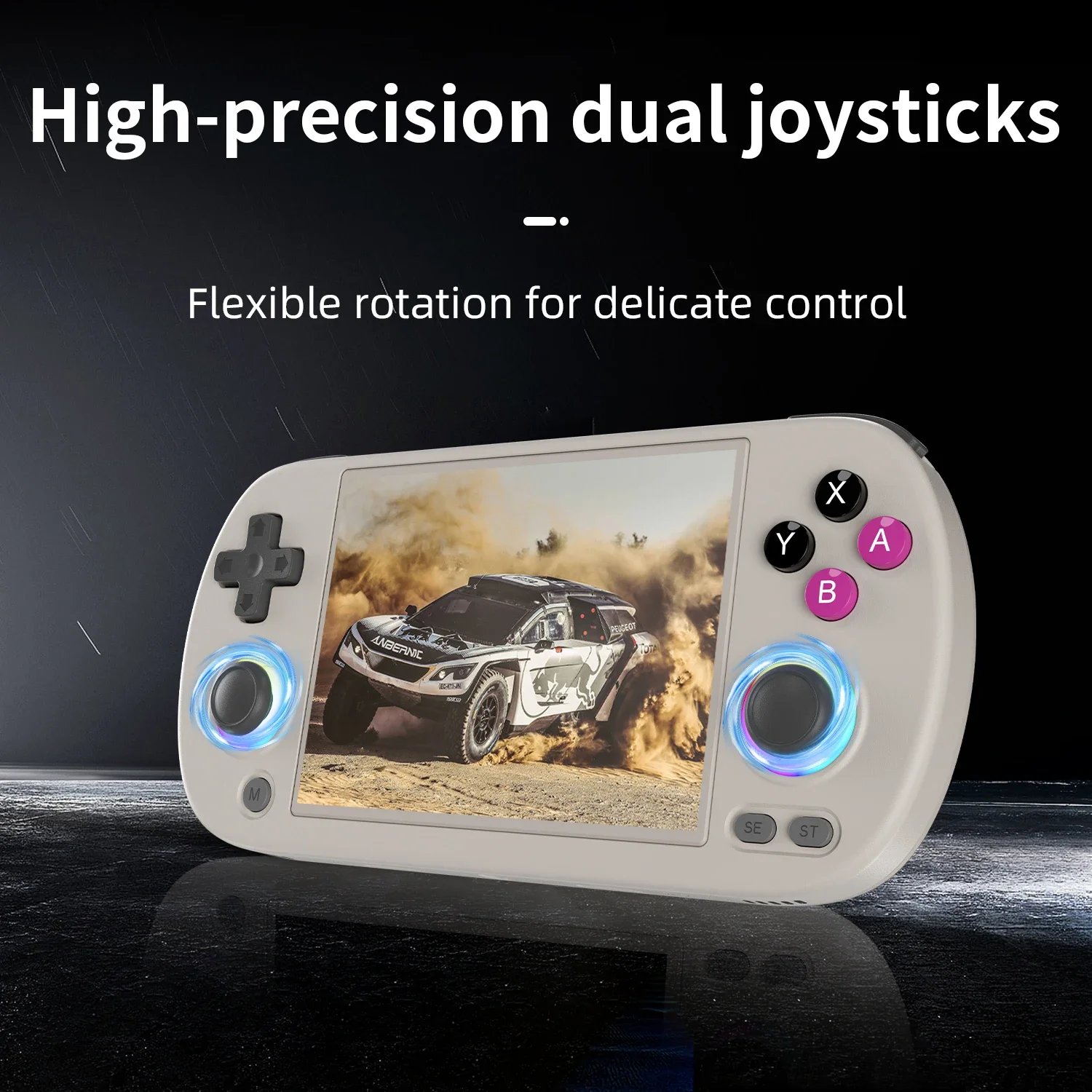 Anbernic Joystick Handheld Game Console RGB Lights Video Game 4'' IPS Console 4K Ultra HD Screen Bluetooth Pocket Player 64GB