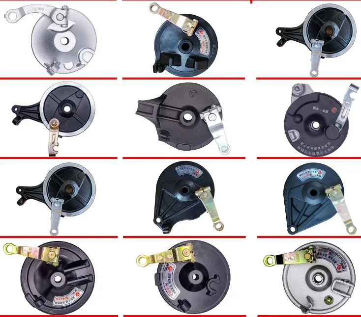 1pcs for Electric Scooter Drum Brake Assembly New Cable Tray Type Left Rear Wheel Hub Brake Friction Brake Aluminum Drum Cover
