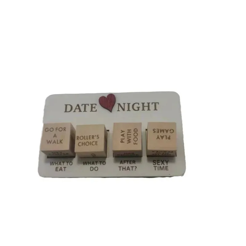 

For Valentine's Day Game Dice with Storage Bag Romantic Wood Couple Date Night Dice Game Date Night Dice Wooden Date Night Ideas