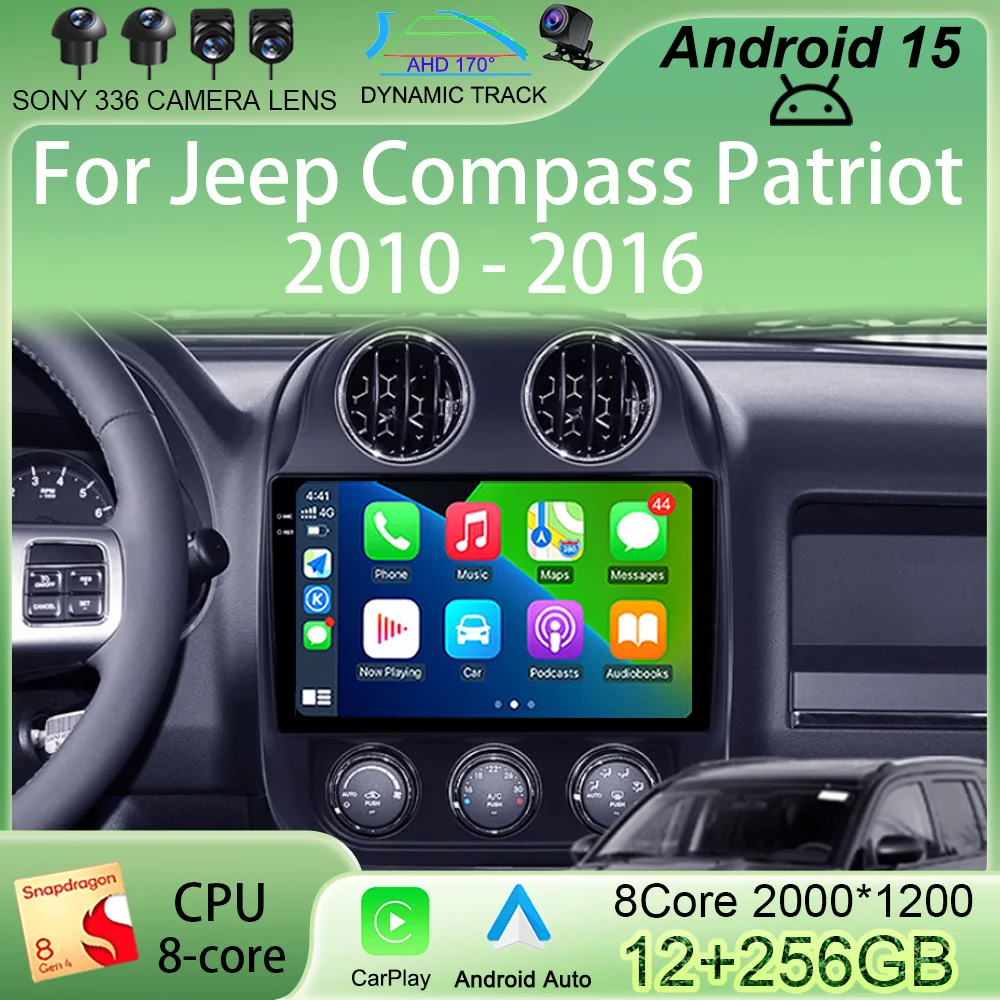 

Android 15 Car Radio For Jeep Compass Patriot 2010 - 2016 Autoradio Stereo 2 Din Player GPS Navigation Carplay DSP No CD Player