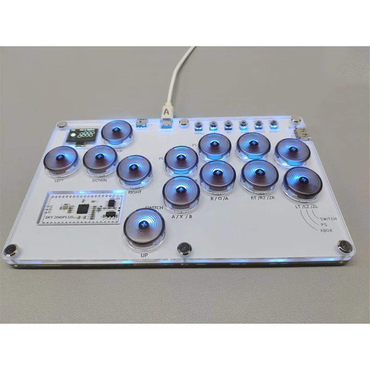 

SKY2040PLUS 13-Key Arcade Game Controller Hitbox Street Fighter Controller Rodless Game Combat Stick Mechanical Button B