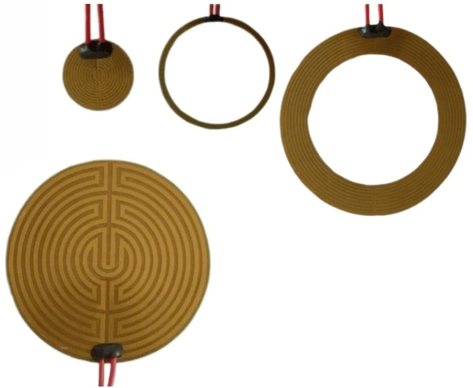 10-170mm Round OD Ring ODxID Eeletric Polyimide/PI Film Heater Heating Pad Element with Adhesive for Beauty Deviceearview Mirror