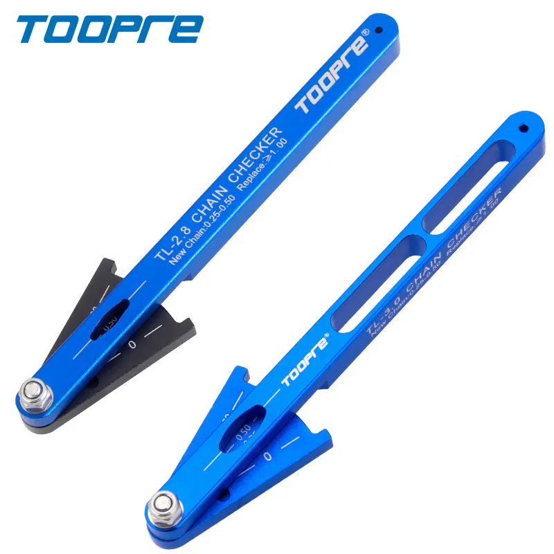 1pc TOOPRE Bicycle Chain Measuring Device Wear Measuring Ruler Mountain Road Bike Chain Tensile Testing Tool Cycling Accessories