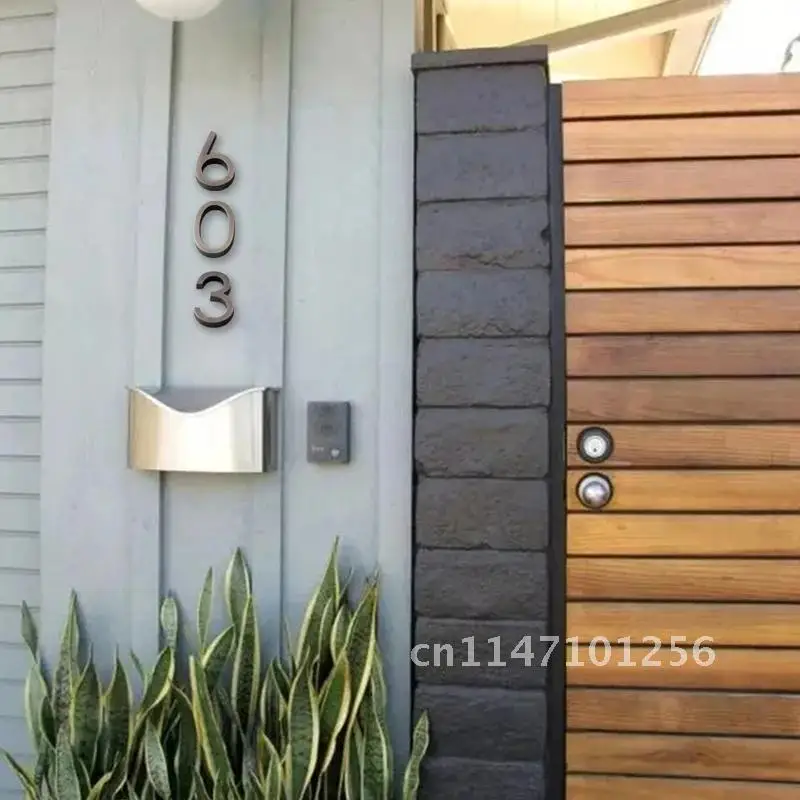 

6cm 3D Self Adhesive Modern Door Number #0-9 Plaque Door Plate Number House Number Hotel Door Address Digits Sticker Sign