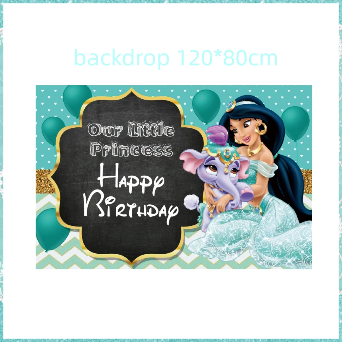 Disney Jasmine Princess Birthday Party Decoration Disposable Tableware Plates Balloons Backdrop Girls Favors For Party Supplies