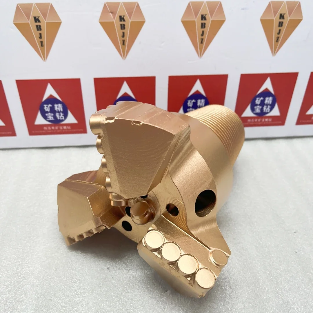 KBJZ High Wear Resistance Reg 2 3/8 Male Thread 1304 Flat Cutter Diameter 150 Mm 3 Wings Pdc Drill Bit