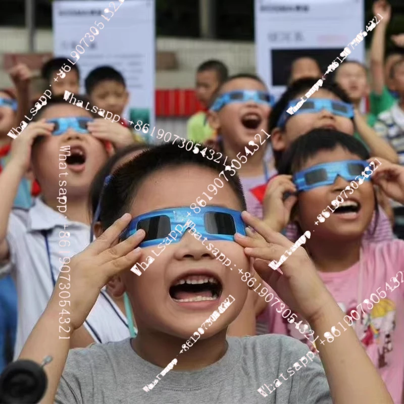 children's goggles to see the solar eclipse Bud film glasses partial solar eclipse total solar eclipse astronomical observation