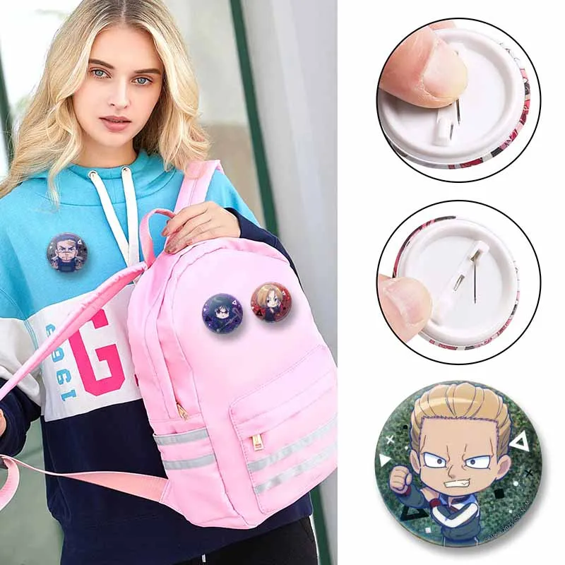 Japanese Anime Periphery Hunter X Hunter Brooch Retro Style Cartoon Badge Gon Hisoka Button Pins Hat Itabag Jewelry Accessories