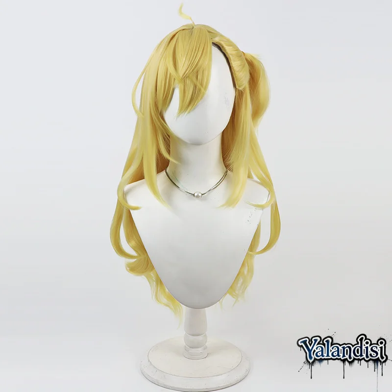Yalandisi& NIJISANJI Virtual YouTube Vtuber Kaela Kovalskia Cos Cosplay Wig Halloween Carnival Party Props Synthetic Hair
