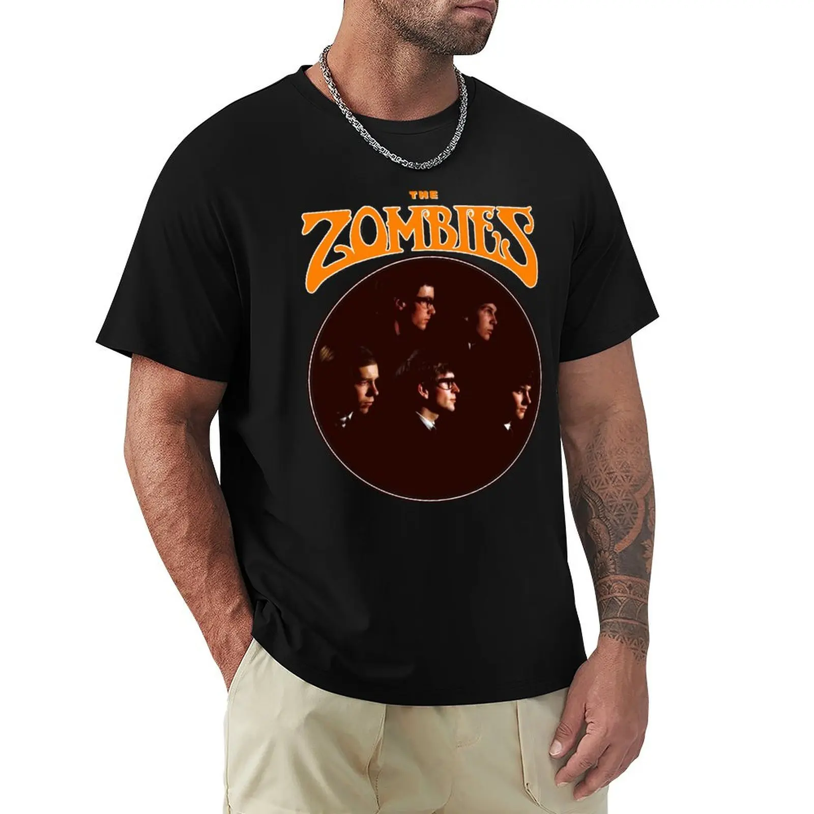 The Zombies Classic English Rock Band sixties logo T-Shirt Casual Work Wear T-Shirt