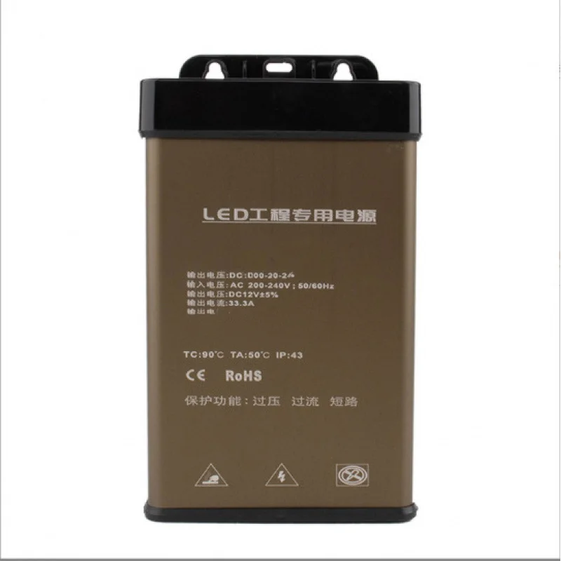 5 12 24 Volt DC Power Supply Rainproof  AC 220V TO DC 12V 24V Transformers 100W 200W 300W 400W 500W 600W 700W Outdoor Rainproof