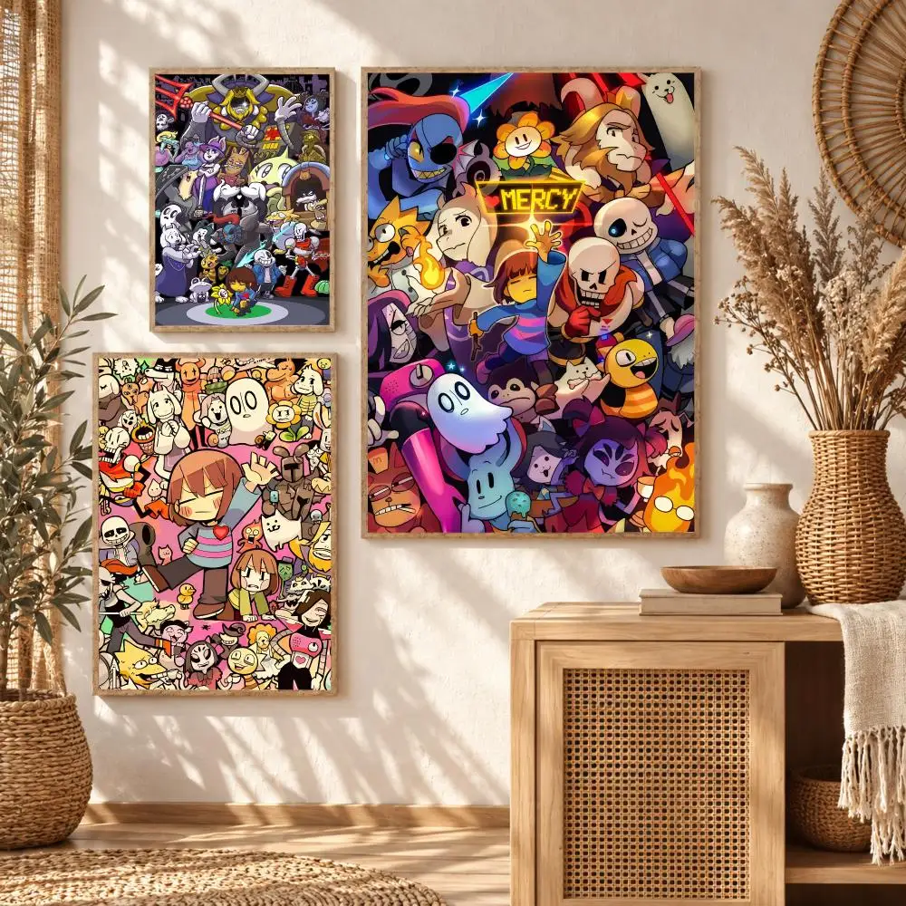 Game U-Undertale Anime Painting Calligraphy Modern Canvas Wall Art Prints for Living Room Decor | Wall Decals