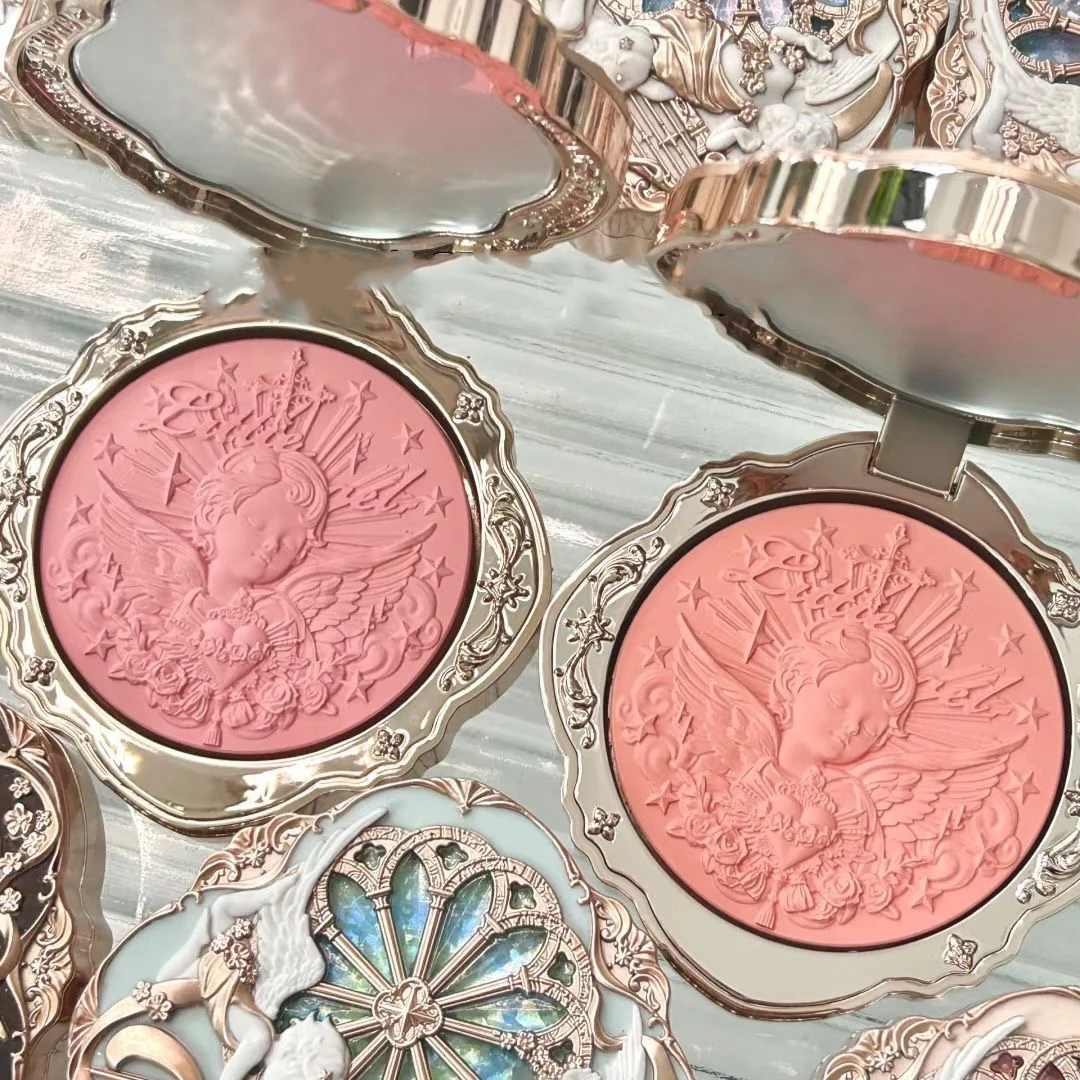 Flower Knows Little Angel Collection Cream Blush For Cheeks Natural Color,Hydrating Matte&Powder Finish,Vegan & Cruelty-Free
