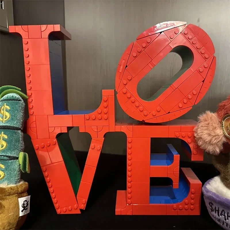 Kreative 791PCS LIEBE Skulptur Modell Bausteine Kunst Bau Ziegel Spielzeug Schreibtisch Dekoration Geschenk Für Freundin Frauen