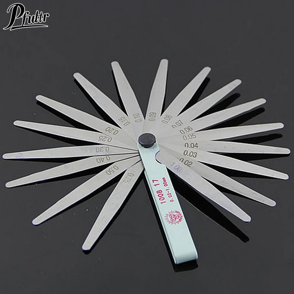 

New 0.02 To 1 mm 17 Blade Stainless Steel Thickness Gap Metric Filler Feeler Gauge Measure Tool for Feeler Gauge Valve Shim