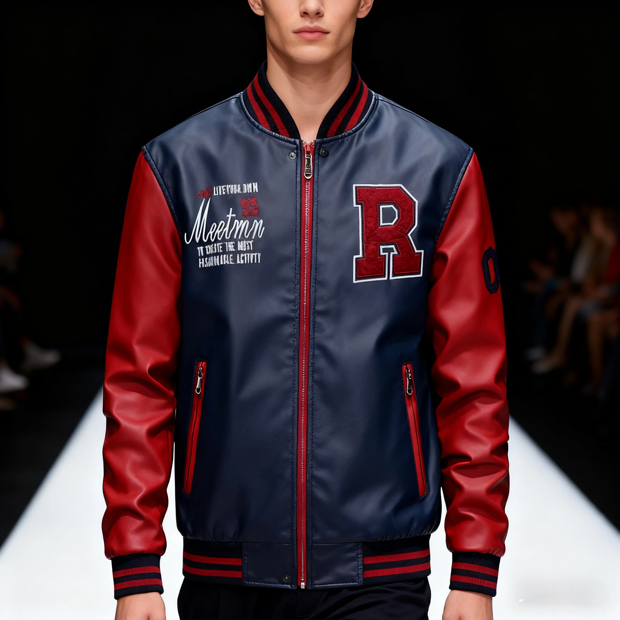 

НОВАЯ куртка-бомбер, мужская бейсбольная куртка, вышитые кожаные пальто из искусственной кожи, облегающие флисовые роскошные куртки-пилоты, зимнее пальто