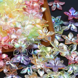 Multicolor Mixed Cherry Flower Beads Acrylic Loose Spacer Beads For Jewelry DIY Bracelet Earrings Necklace Accessorie 24mm 20pcs