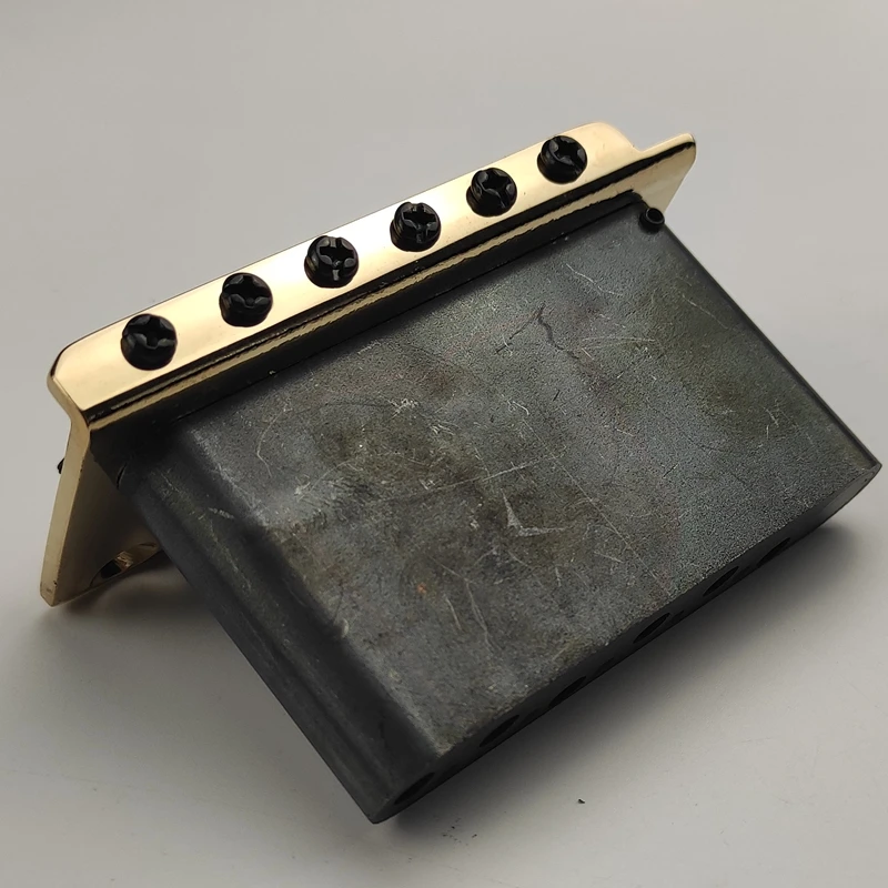 Korea ST guitar Wilkinson WV6 tremolo bridge Bent Steel Saddles+ Zinc Block Or brass Block Gold From Korea