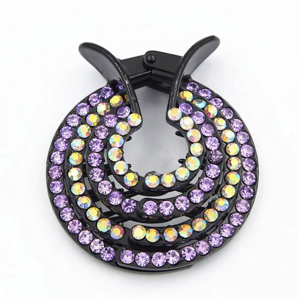 Women Ladies Crystal Hairgrip Hair Clips Ponytail Buckle Bird Nest Hair Accessories Clamps Hair Pins Hair Bun Holders