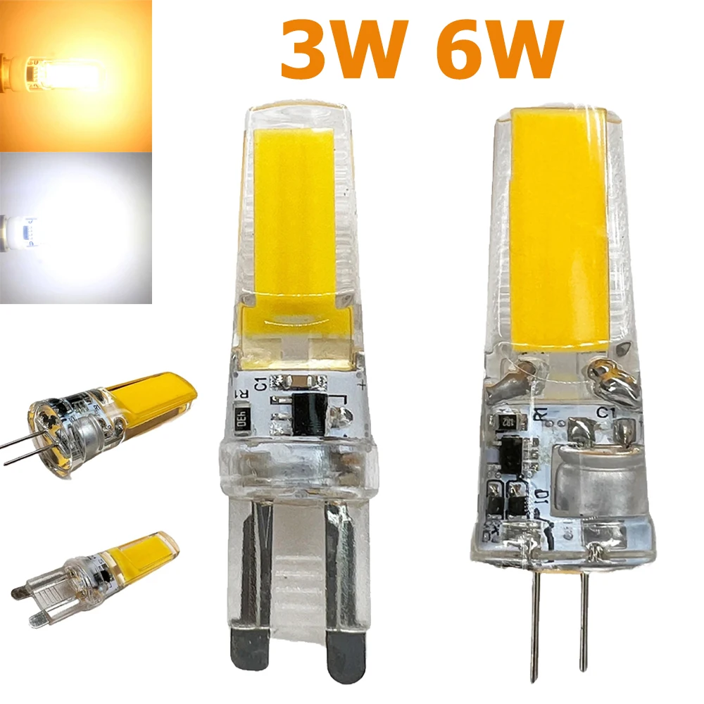 Dimmable 3W 6W G4 G9 Light Bulbs Cob Led 3000K Warm White 220V Lamp 12V Home-Appliance Bedroom Lamps Decoration Sensor Lighting