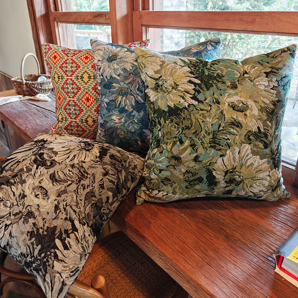 

Monet Sle Luxury Sofa Living Room Pillow French Sle Polyester Fabric Couch Barest Cover Ele Pillowcase