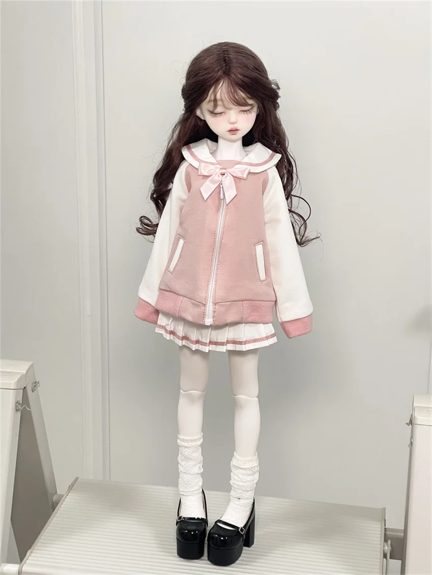 BJD/SD Doll Clothes 1/3 1/4 1/6 Girls Collar Sailor Sets Black Yellow Coats Dress Skirt Multi-color Doll Accessories (No Dolls)