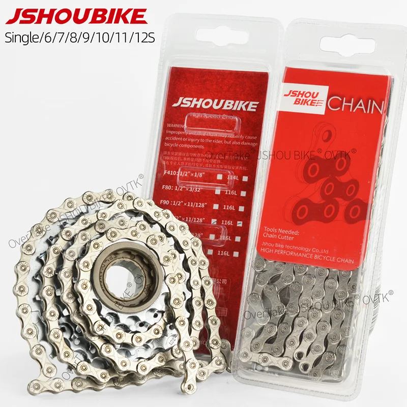 

JSHOUBIKE1/6/7/8/9/10/11/12Speed Chain Mountain Road Bike Electroplating rust prevention MTB Variable speed chain bicycle Parts