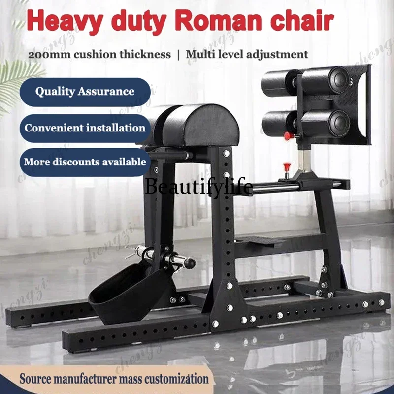 Roman Chair Multifunctional Adjustable Supine Board, Abdominal Muscle Board, Goat Push Up Device, Gym Sit Up Assist Device