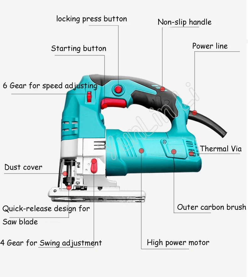 220V Jig Saw Multifunction Sawing Small Electricity Woodworking Household Electric Tools JI-60