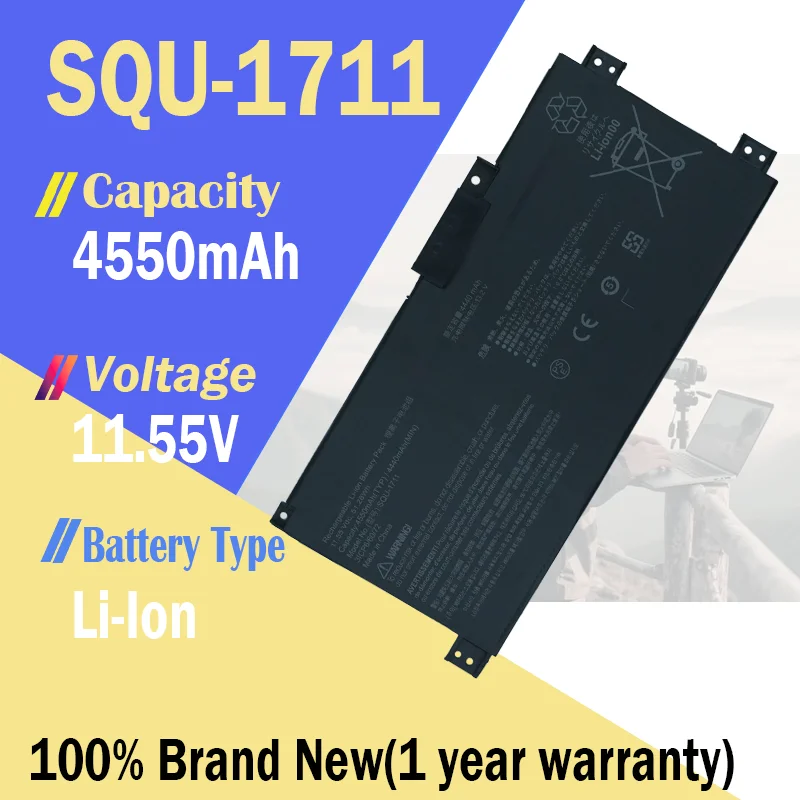 

SQU-1711 51.28Wh Laptop Battery For ThundeRobot 911 Air 911ME 911MT 911S G7000M G8000M SQU-1718 11.55V 4550mAh