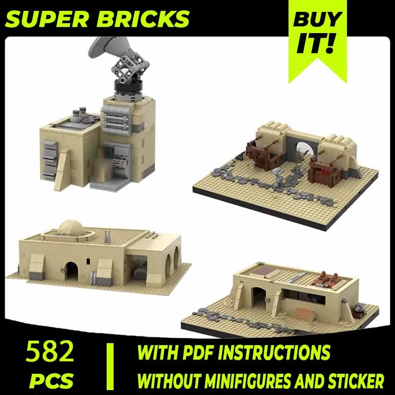 Star Movie Model Moc Building Bricks Desert House And Street Support Technology Blocks Gifts Christmas Toys DIY Sets Assembly