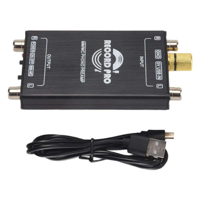 Excellent-Mini MM MC Phono Stage Preamp Vinyl Record Player Turntable Preamplifier
