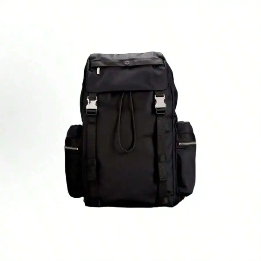 

25L Sporty Casual Nylon Backpack Unisex Black