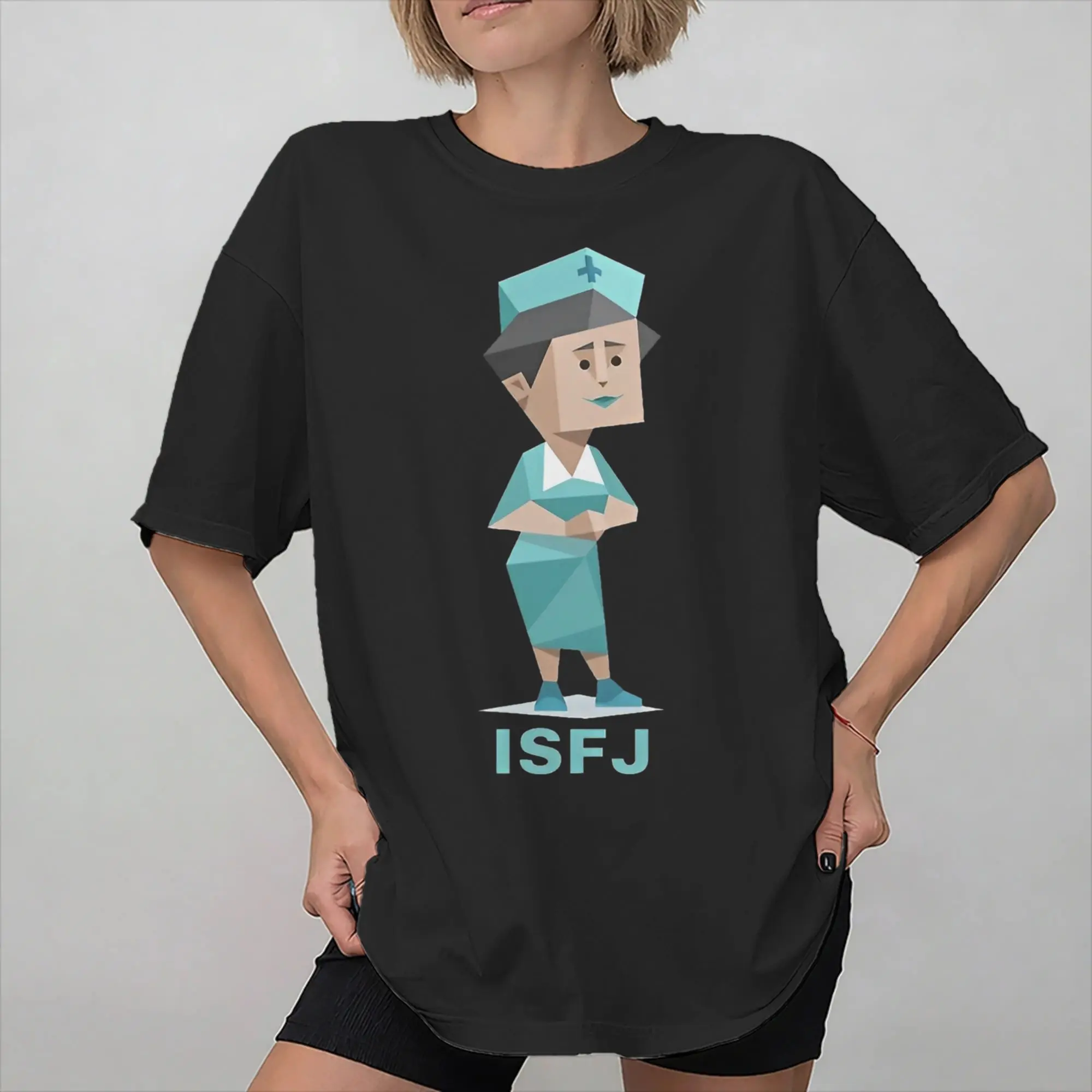 Men Women Printed ISFJ mbti myers-briggs peronality  Tee T Shirt Cotton MBTI 16 Personalities  T-shirts Clothing