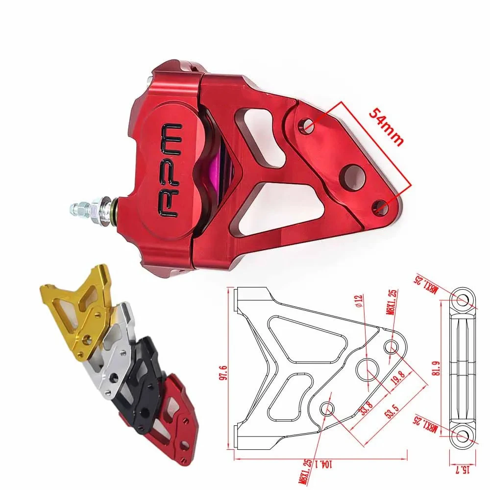 Universal Electric Motorcycle Brake Caliper for Yamaha Aerox Nitro RSZ JOG BWS Zuma Dirt Bike GROM 200/220mm Disc Brake Caliper