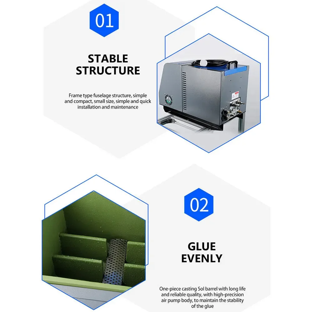 5L Hot melt glue spraying machine 3.2KW Auto Dispensing Machine gluing equipment Intelligent temperature control