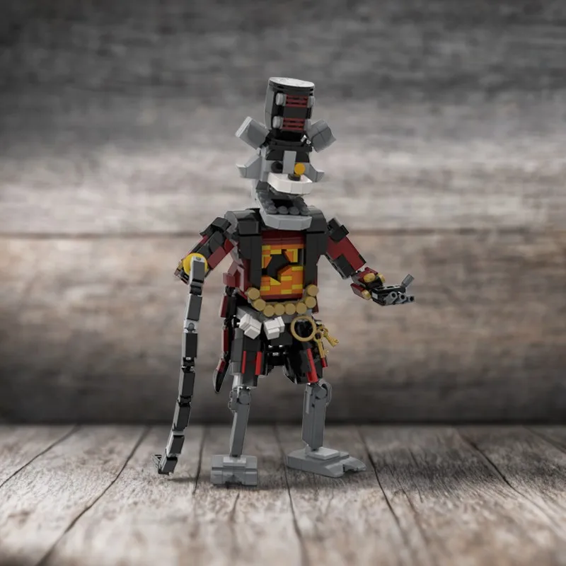 

Набор строительных блоков из 686 предметов — Ringmaster Foxy — FNAF AR Аниматронный клоун с тростью Рождественские подарочные блоки