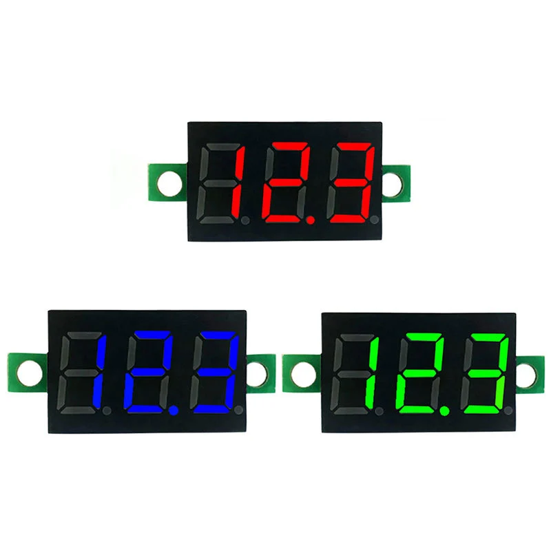 

DC5-30V 0.28-inch two-wire LED mini digital DC voltage meter head with adjustable digital display and reverse protection