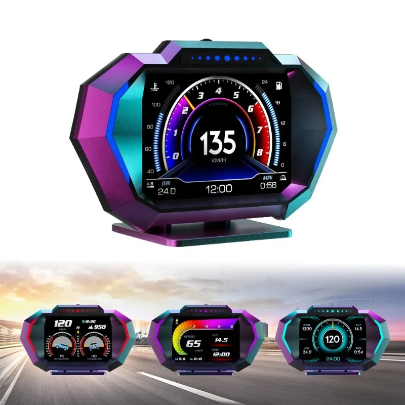 

GM OBD2 Meter Head-Up Display P24 Digital Turbine Pressure Multifunction Diagnostic Code OBD2 Global Positioning System