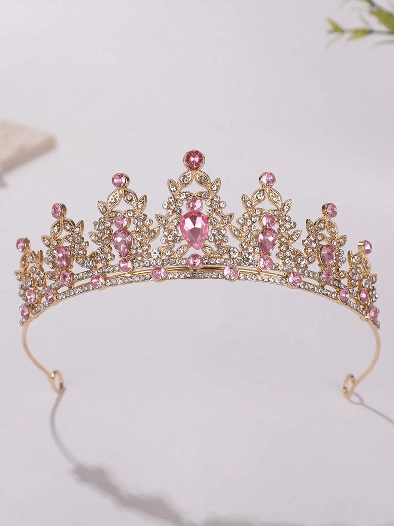 Women's Rhinestone Princess Crown Tiara Headband For Wedding Birthday Party