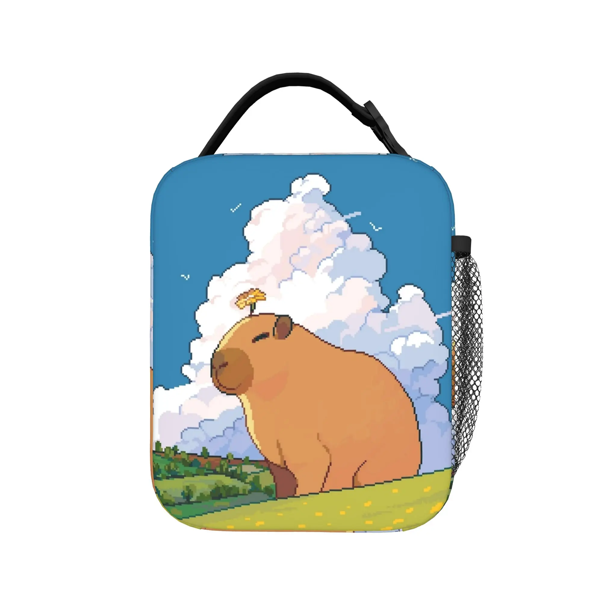 Mount Capybara Cute Thermal Insulated Lunch Bag for School  Portable Food Bag Container Cooler Thermal Lunch Box