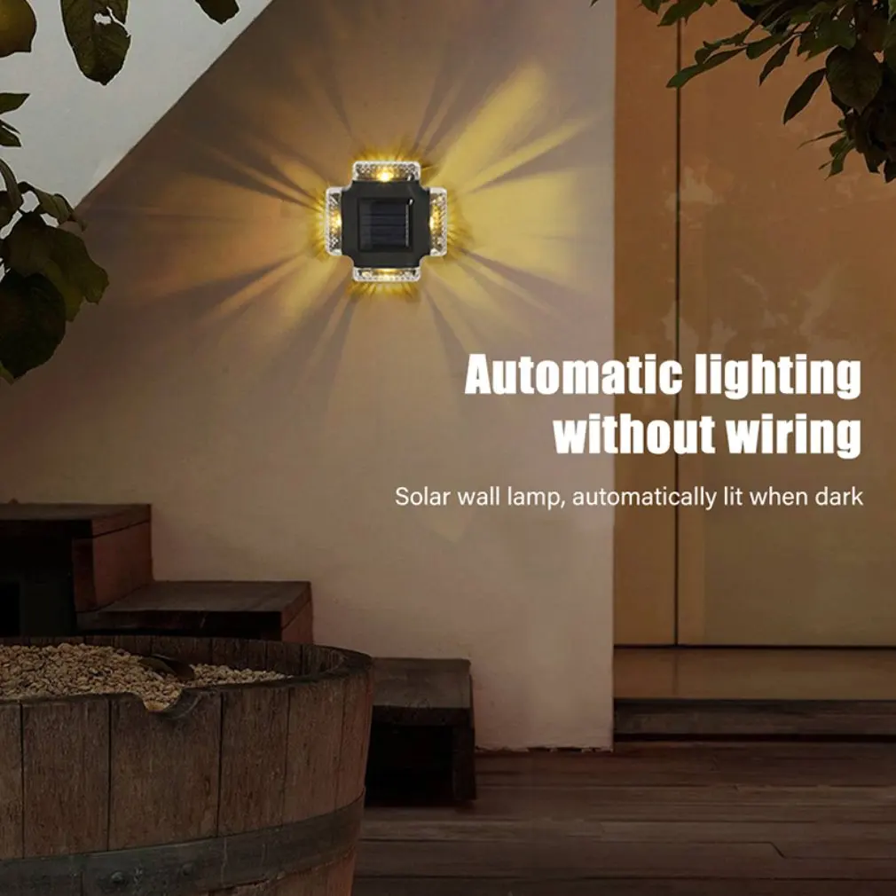 4PCS Led applique da esterno impermeabile portico illuminazione da giardino lampada da parete per interni Decor camera da letto soggiorno corridoio scale lampade