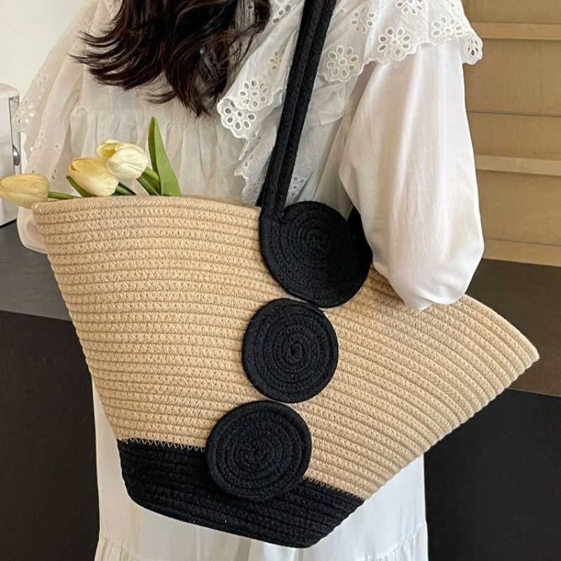 

Large Capacity Woven Armpit Bag Tote Bags for Women Shoulder Bags Versatile Summer Beach Bag Designer Bags Сумка Женская 가방 Sac