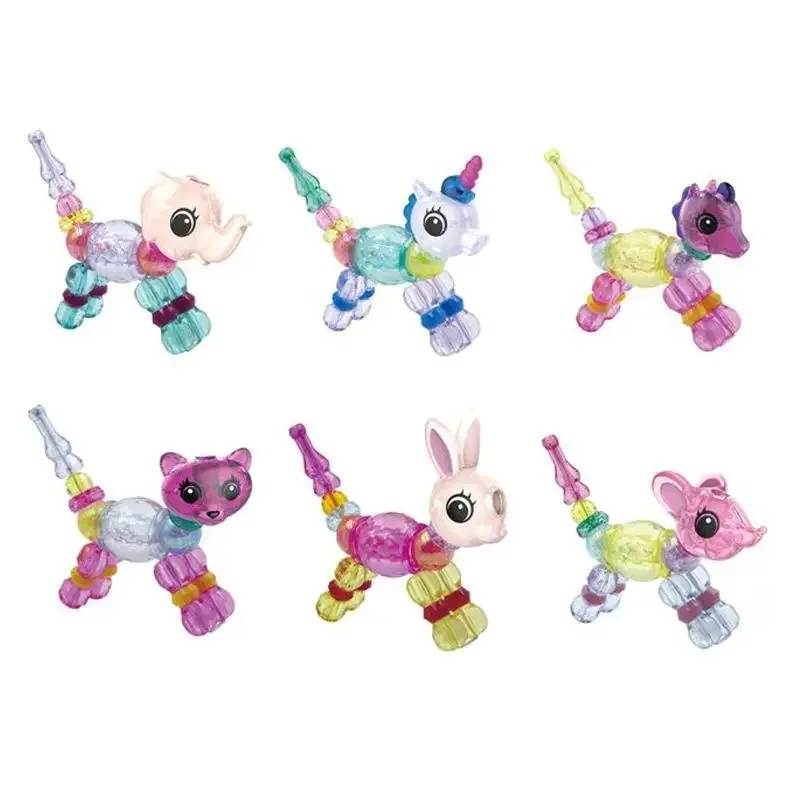 Magic Transforming Crystal Beaded Bracelet Craft Toy, Fairy Pet Theme Creative DIY Jewelry Making Set For Girls