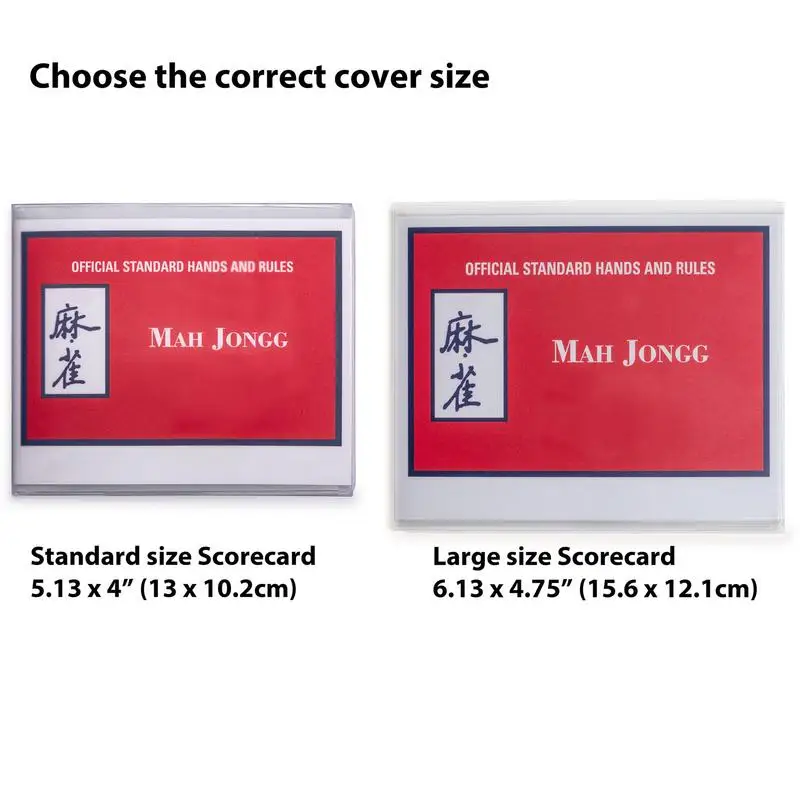 Rule Card Covers Mahjong Card Protector Clear Case PVC Rule Card Protective Case League Scorecard Cover For National Mahjong