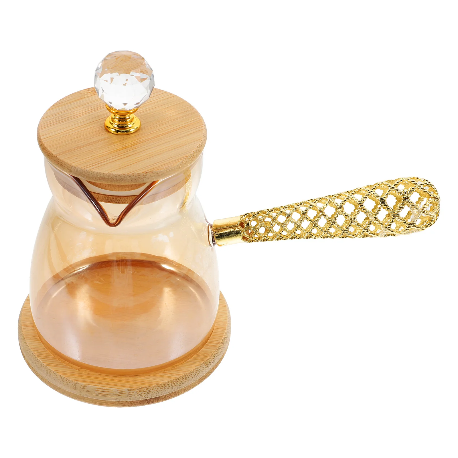 

Элегантный термостойкий стеклянный кофейник с длинной ручкой, боковая заливка чая, кофе, многофункциональный домашний офис